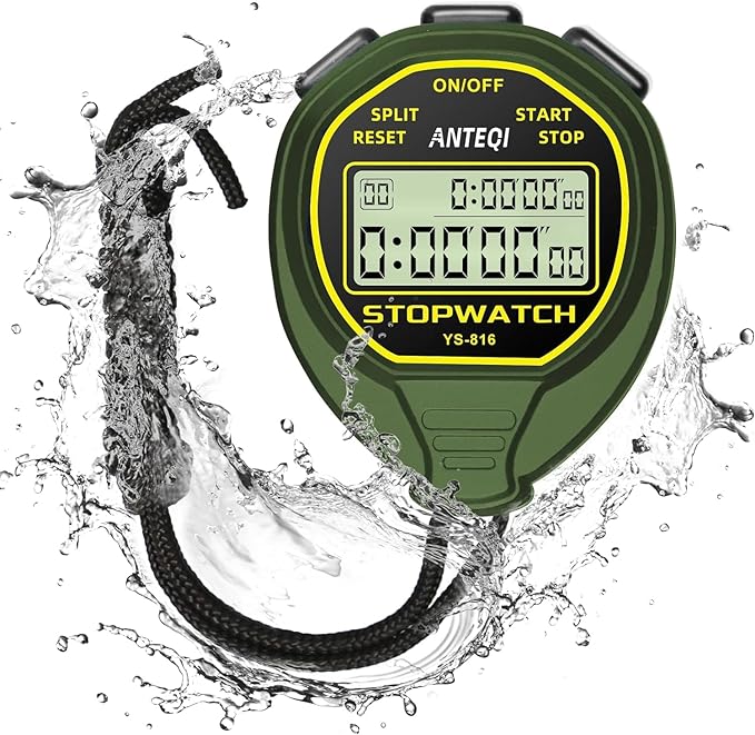 It's an image of water splashing around the green Stopwatches.