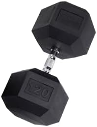 Body-Solid Rubber Coated Hexagon Dumbbells, Hand Weights For Men and Women, Weights Dumbbell for Strength Training, Body Building Home Gym Training Gear