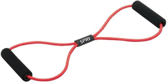 SPRI Ultra Toner Figure 8 Resistance Band with Padded Handles great for Stretch, Exercise, Fitness Training, Yoga, Resistance Weights, Therapy, Gym or Home Workout Equipment (Light Resistance 10lbs.)