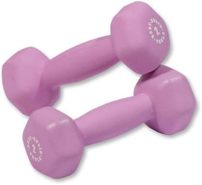 Body-Solid Tools (BSTND2PR) Neoprene Dumbbell for Weight and 2lbs. Pair