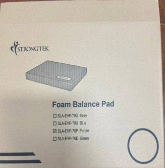 StrongTek Professional Foam Exercise Balance Pad - 15.8" x 13" x 2", High-Density TPE Foam Knee Pad, Non-Slip & Water-Resistant, for Balance Training, Physical Therapy, Yoga, and More