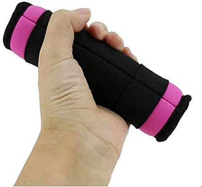 1 pound men and women weighing soft dumbbells while walking. Weight lifting with handles, used for walking, running, physical therapy, aerobic exercise,Suitable for family physical exercise. (pink)