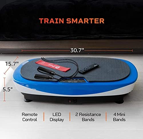 LifePro Rumblex Max 4D Vibration Plate Exercise Machine with Loop Resistance Bands - Full Body Workout Equipment for Home Fitness, Shaping, Training, Recovery, Weight Loss