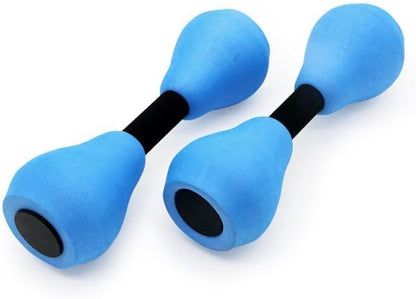 2Pcs Water Fitness Dumbbells, DIY Water Aerobics Foam Dumbbells, Adults, Kids, Women Weight Loss Water Fitness Equipment, Blue, ZRNFC132