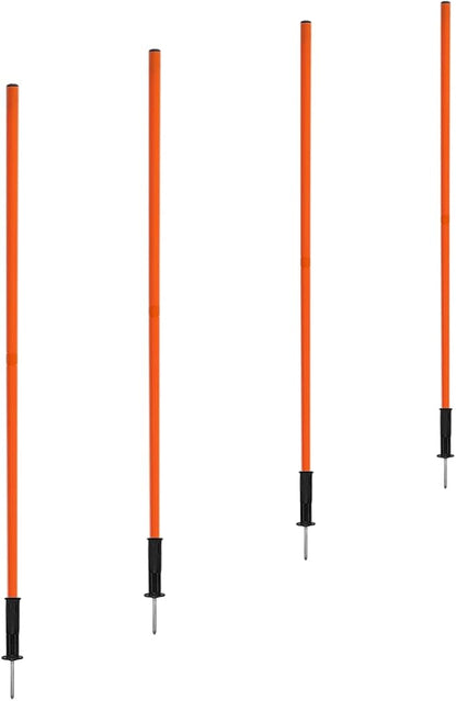 TNZMART Orange Spring Speed Pole Set Soccer Plug-in