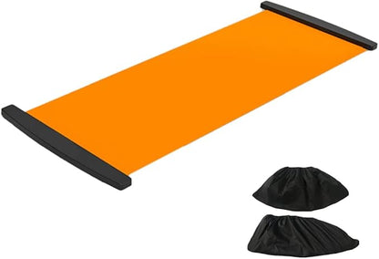 Slide Board with Shoe Cover Slimming Exercise Guide Slide Mat for Leg Pot Training Fitness and Athletic Training, Exercise Equipment for Low Impact Balance Training