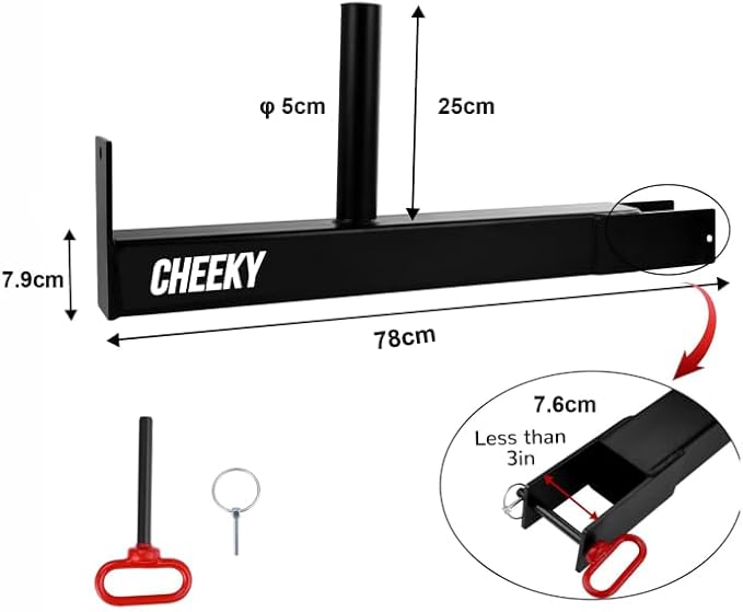 Cheeky Belt Squat Attachment Fits 3"x3" Racks - Lever Arm Rack Mount