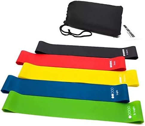 Exercise Resistance Loop Bands for BeachBody Out Door and Indoor Fitness, Stretchy, Skin Friendly, Up to 40lbs, Latex, Physical Therapy 12in