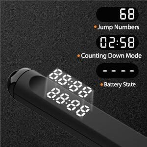 Jump Rope, Tangle free rapid speed jump ropes with counter for fitness for women,Skipping rope with app for fitness men, women's home exercise, workout, fitness gifts for adults, Kids