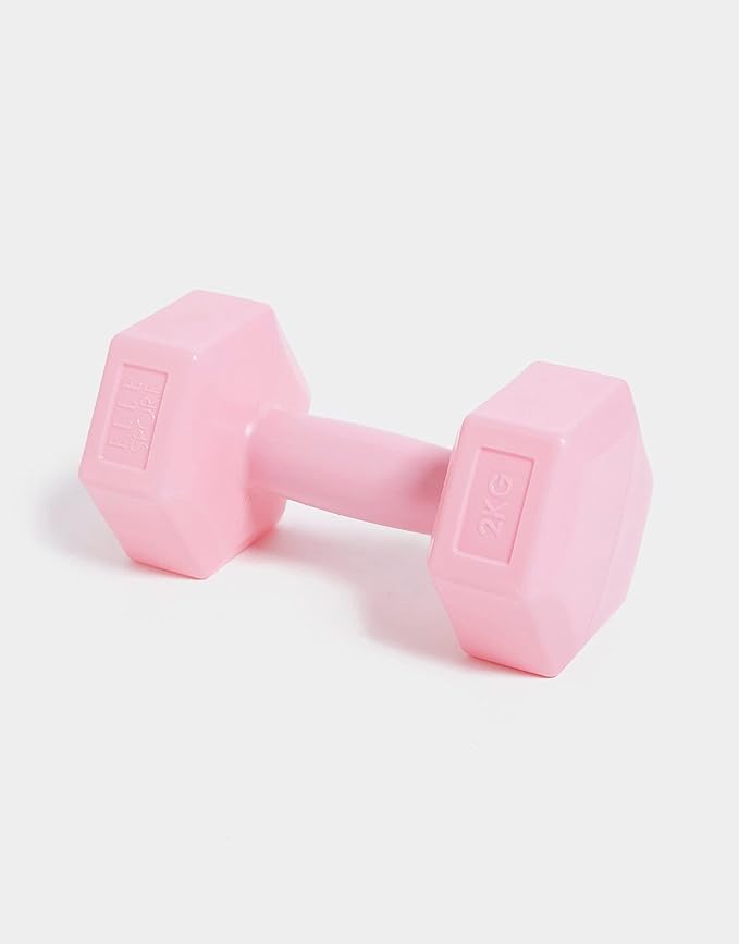 Neoprene Pair Exercise Hand Dumbbells, Set of 2, 2kg, Soft Pink, Sports and Fitness Equipment