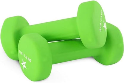 Yes4All Neoprene Coated Dumbbell Hand Weight Sets of 2 - Multiple Weight Options with 15 Colors, Anti-roll, Anti-Slip, Hexagon Shape