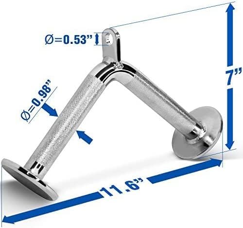 Yes4All Tricep Press Down Cable Machine Attachment Set, LAT Pulldown Attachment, Cable Machine Accessories for Home Gym