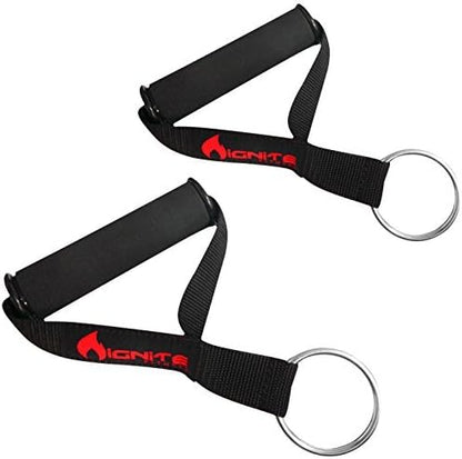 Ultra Heavy Duty Elite Exercise Handles with Solid ABS Cores, Comfortable Extra Wide Foam Grips, Seamless O Rings - Perfect Resistance Band Handles for Crossfit and Bodybuilding