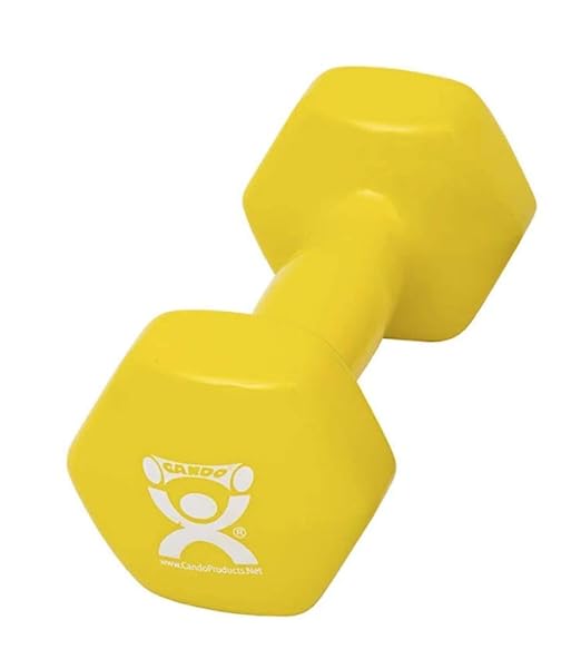 CanDo Vinyl-Coated Cast Iron Dumbbells, 9 lb., Pair