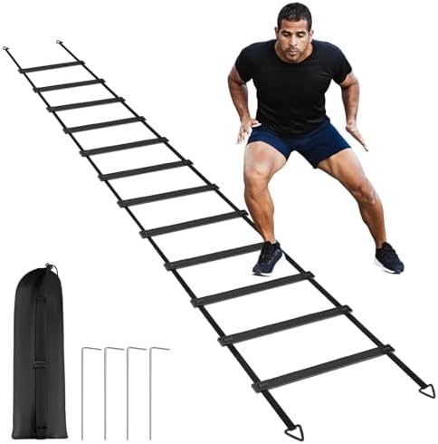 Agility Ladder, Speed Ladder Training Equipment, workout Ladder Adults,12 Rung 20ft Exercise