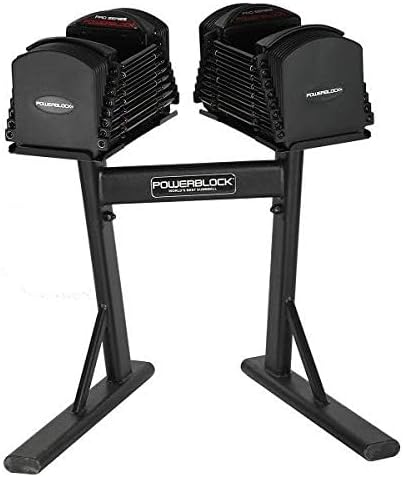 PowerBlock PowerStand, Dumbbell Rack & Weight Rack, Use with Weights up to 50 Pounds, Durable Steel Construction, Home Gym Strength Training, Innovative Workout Equipment