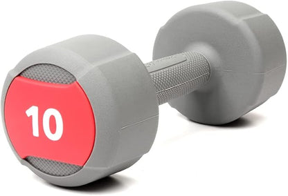 LIFE FITNESS STUDIO INDIVIDUAL GREY URETHANE 10LB DUMBBELL