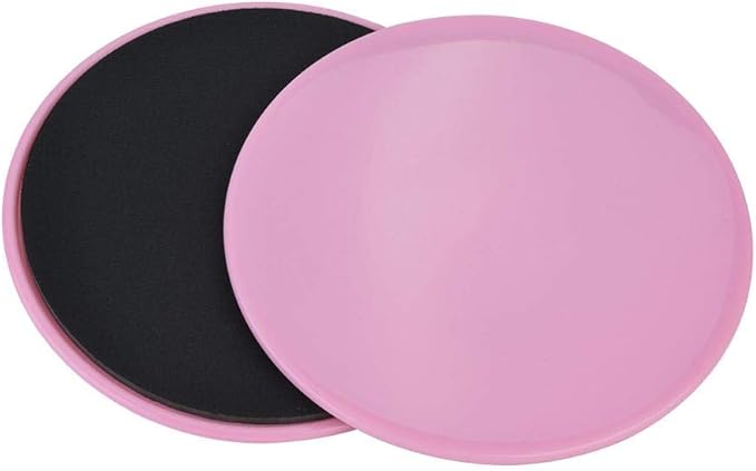 Core Sliders, 2PCS Exercise Sliding Disc Dual Sided Gliding Discs Floor Sliders Exercise Core Gliders Fitness Sport Equipment for physical therapy, yoga, dance, balance training(pink)