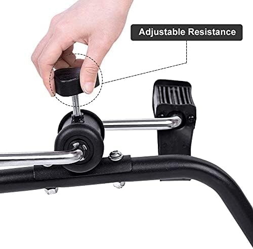 Pedal Exerciser, Hand Arm Leg and Knee Recovery Medical Peddler - Folding Adjustable Fitness Rehab Equipment for Seniors, Elderly Home Pedal Exercise Bike for Full Body