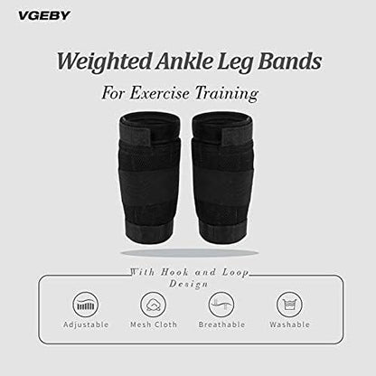 Weighted Leg Bands, Ankle Adjustable Loading Weighted Leg Strap for Women Men Fitness, Walking, Jogging, Exercise, Gym