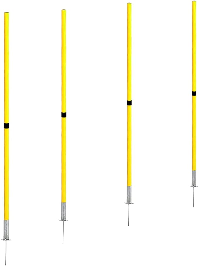 TNZMART Spring Agility Training Pole Set Soccer Plug-in