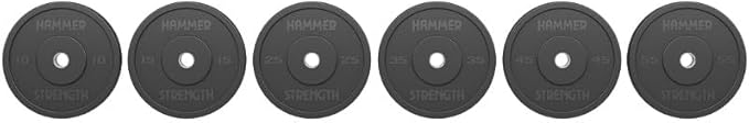 Hammer Strength 55Lb Black Standard Rubber Bumper Plate