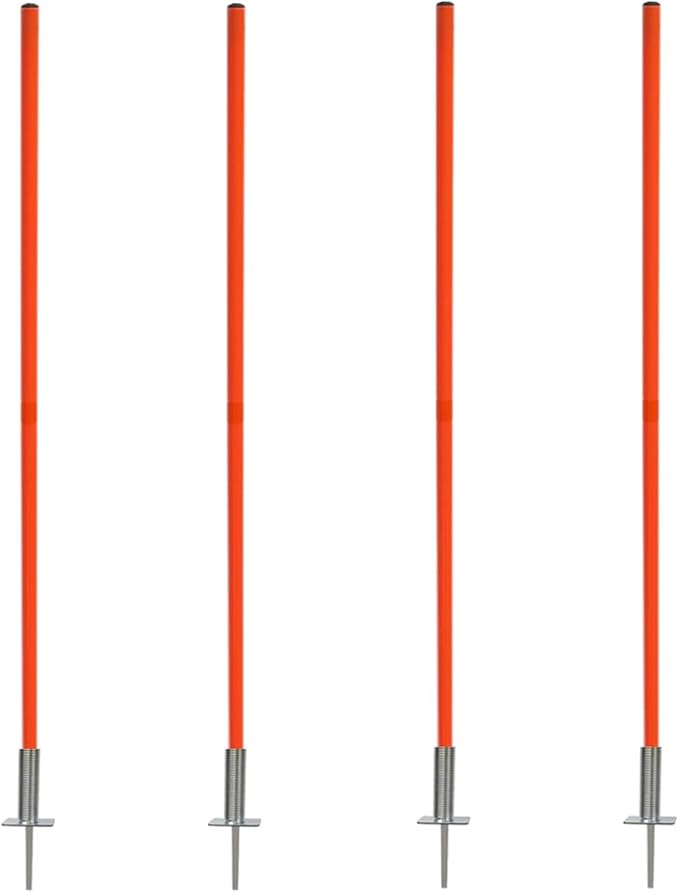 TNZMART Orange Spring Agility Training Pole Set Soccer