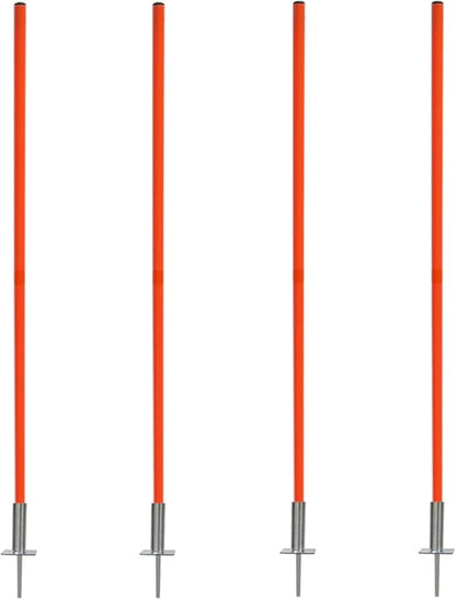 TNZMART Orange Spring Agility Training Pole Set Soccer