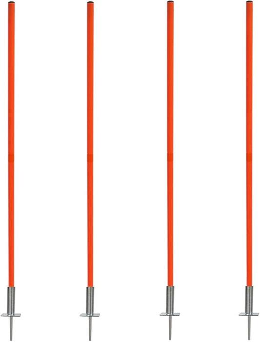 TNZMART Orange Spring Agility Training Pole Set Soccer