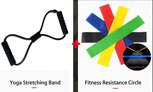 Gym or Home Workout Equipment,Figure 8 Resistance Band with Padded Handles Great for Stretch, Exercise, Fitness Training, Yoga, Resistance Weights, Therapy (Light Resistance 15lbs.)