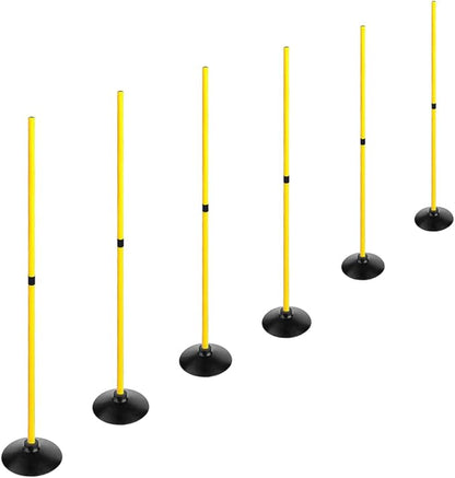 TNZMART 4.9FT Training Agility Poles Detachable Soccer Training