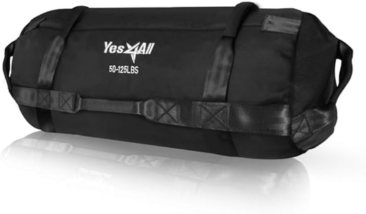 Yes4All Sandbags for Working Out, Adjustable Sand Bags for Weight Training with Handles, Multiple Colors & Sizes 5-200lbs