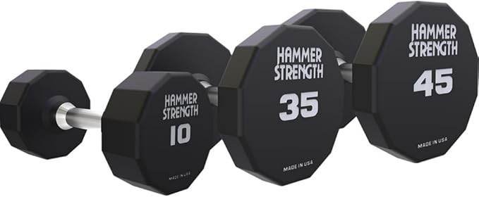 Hammer Strength 12 Sided Urethane Dumbbell 40Lb (1 Dumbbell)