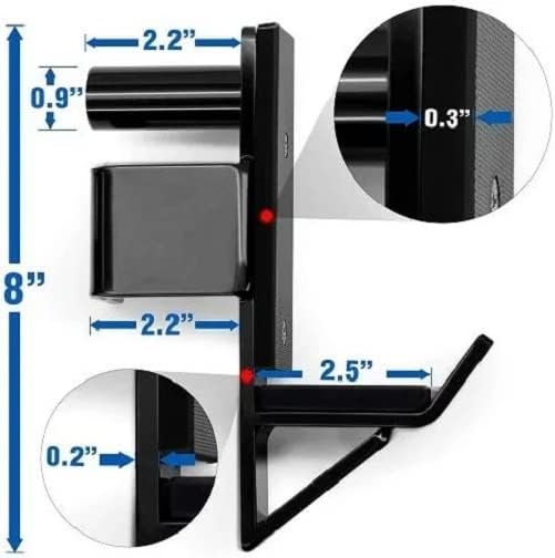 Yes4All Power Rack Accessories J-Hooks 2x2, Weight Holder Attachment 2x2 and Squat Rack Spotter Arms 2x2 / Combo Power Cage Attachment