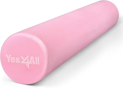 Yes4All EVA Medium Density Foam Roller for Back - Round Back Roller for Exercise, Yoga & Pilates 12/18/24/36 inch