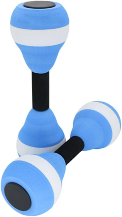 New Water Aerobic Exercise Foam Dumbbells Pool Resistance 1 Pair, Water Fitness Exercises Equipment for Women Senior Weight Los