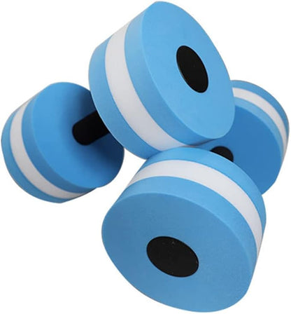 Water Dumbbells Weight Set, 1Pair Aquatic Exercise Dumbells Provides Resistance For Water Aerobics Fitness and Pool Exercises Water Fitness Equipment for Weight Loss(Blue White)