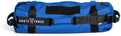 Brute Force Athlete Sandbag, Adjustable, Weighted Heavy Bag, Workout Equipment for Home Gym, Strength Training and Weight Lifting, Sandbags for Working Out, Made in USA, Royal Blue, 25-75 lbs