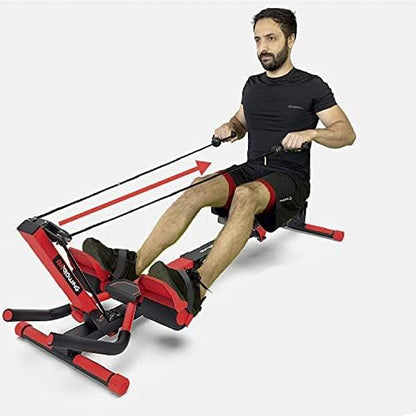 3-in-1 Foldable Rowing and Ab Machine with LCD