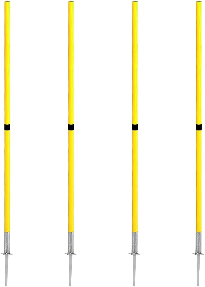 TNZMART Spring Agility Training Pole Set Soccer Plug-in