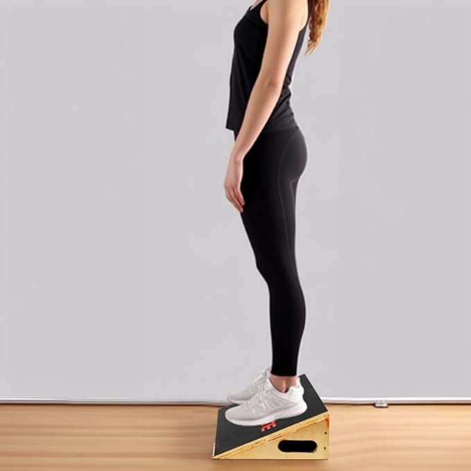 Squat Slant Board Calf Stretcher, Squat Wedge, Slant Board for Squats, Non-Slip Heel Elevated Squat Wedge Block for Weightlifting and Calf Stretching, Knees Over Toes Equipment