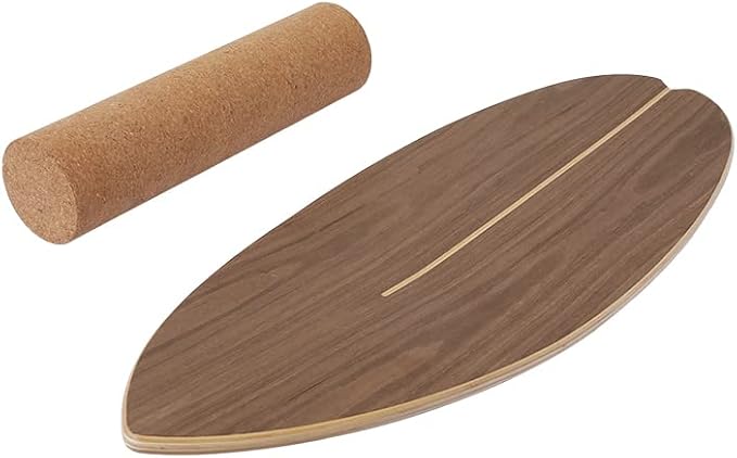 Balance Board Indoor Surfboard Surf Style Home Fitness with Wheel for Exercise, Athletic Training and Board Sports - Fun Workout Equipment For Balance, Stability and Improving Core Strength