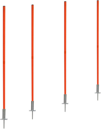 TNZMART Orange Spring Agility Training Pole Set Soccer