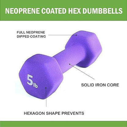 Neoprene Coated Dumbbell Hand Weight Set