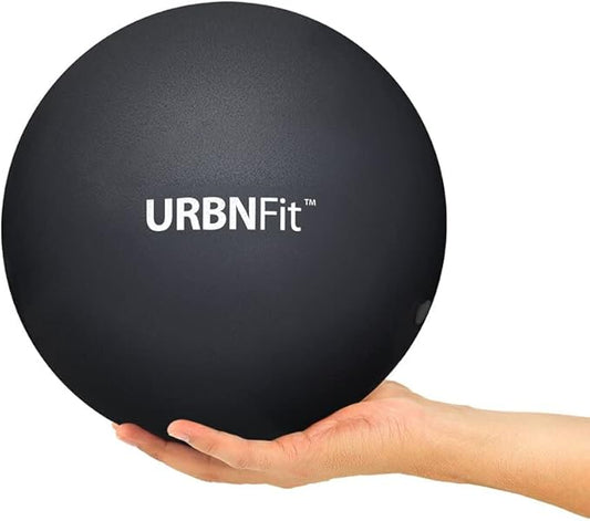 URBNFit Small Exercise Ball - 9-inch Mini Pilates Ball with Fitness Guide for Yoga, Barre, Physical Therapy, Stretching & Core Stability Workout