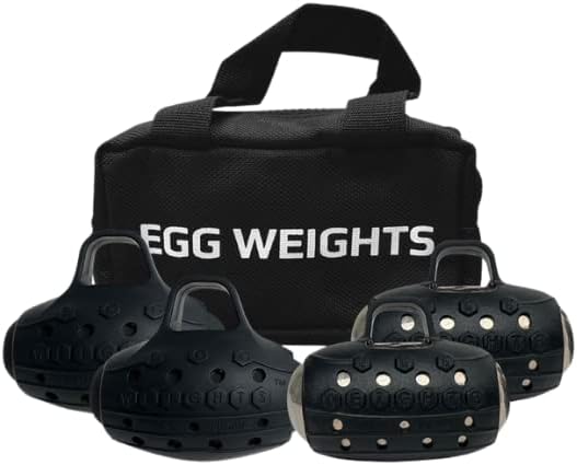 Egg Weights 6.0 lb Cardio Knockout Bundle: 2 Pairs of Hand Dumbbells (4.0 lb Knockout Set and a 2.0 lb Cardio Set) Handheld Free Weights for Kickboxing, Shadow Boxing, Yoga + Free E-Book Workout Guide