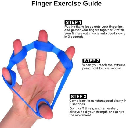 6 PCS Hand Grip Strengthener, Finger Fitness Elastic Band Resistance Band Suitable for Exercise Training Rubber Ring Pull Ring Hand Grip Extender