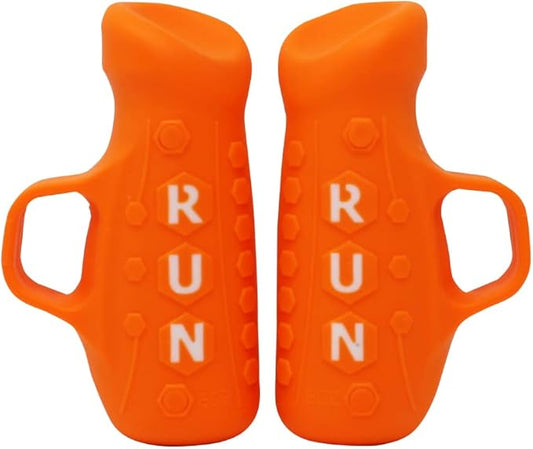 YOUTH Gripped Running Pods Handheld Weights Set Ergonomic with Anti-Slip Silicone Grip for Kids. PERFECT for Youth Sports Training - 2 Pods, 0.5 lbs each