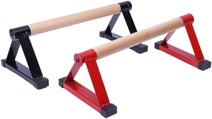 Push Up Bar, 1 Pair Wooden Push-Ups Bars Press-Up Support Stand Gym Exercise Equipment with Non-Slip Sturdy Structure Pushup Double Rod for Calisthenics, Fitness and Handstand for Women Men