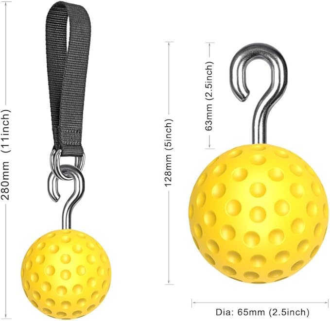 SELEWARE Pull Up Ball Grip, Non-Slip Rock Climbing Holds Pull Up Power Ball for Strength Training Attachment, Neutral Grip Pull Up Handles for Chin Up Bar, Kettlebell, Barbell Home Gym Workout